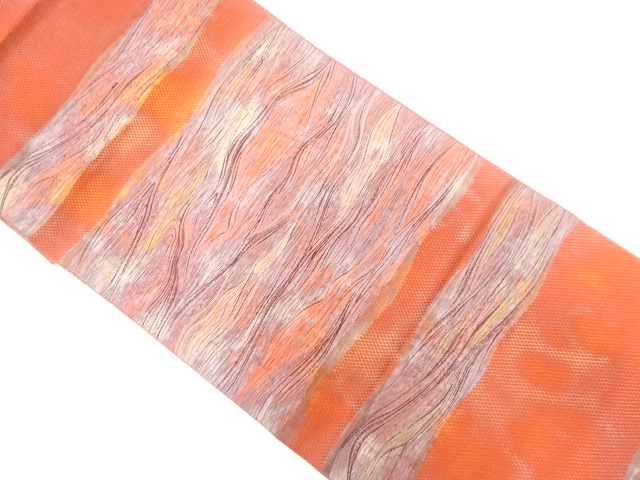 JAPANESE FUKURO OBI / WOVEN WAVY STRIPE